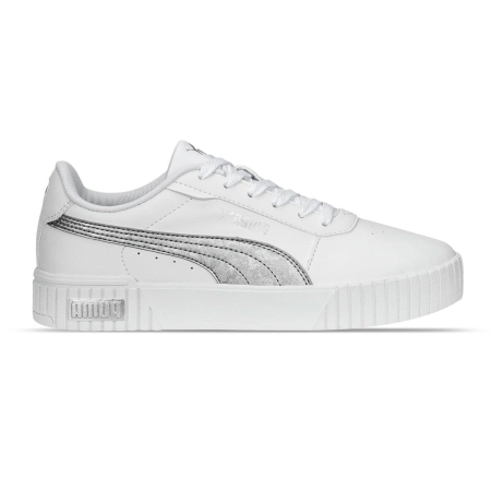 Дамски кецове PUMA в бяло 389387-02 Carina 2.0 Space Metallics