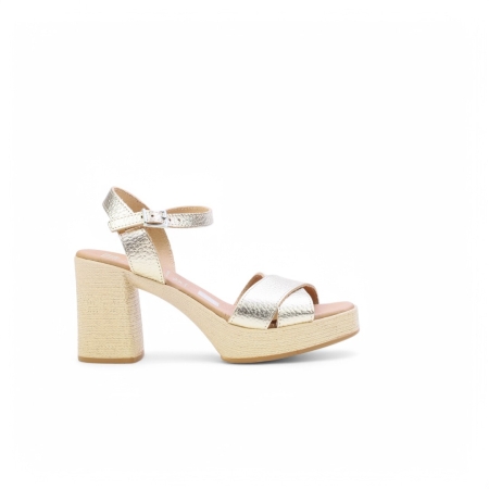 Дамски ежедневни сандали от естествена кожа в злато 5731 Oh My Sandals
