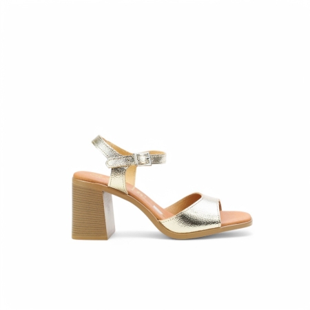 Дамски ежедневни сандали от естествена кожа в злато 5621 Oh My Sandals