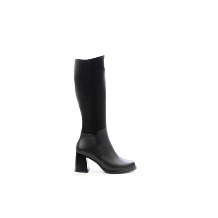 Дамски елегантни ботуши от естествена кожа черни 360-100-180