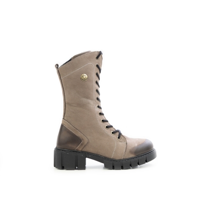 Дамски ежедневни боти от естествен набук тауп 840-17