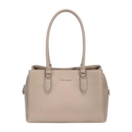 Дамска елегантна чанта тъмно бежова CM7641-1 David Jones