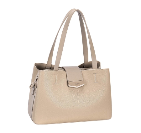 Дамска елегантна чанта тъмно бежова CM8304 David Jones