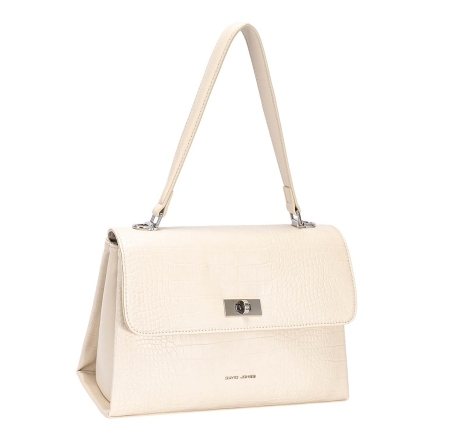 Дамска елегантна чанта бежова CM8320 David Jones