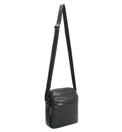 Мъжка чанта през рамо черна 694403D David Jones