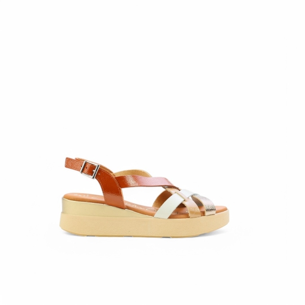 Дамски ежедневни сандали от естествена кожа в кафяво 5670 Oh My Sandals