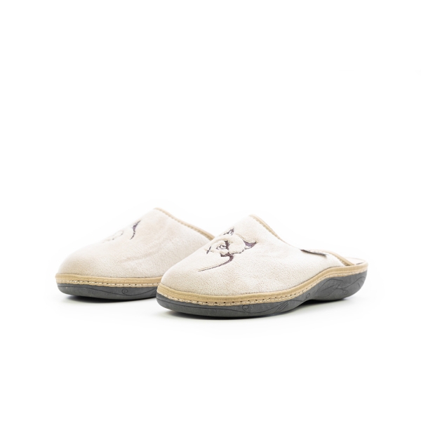 Дамски домашни пантофи бежови 24-091