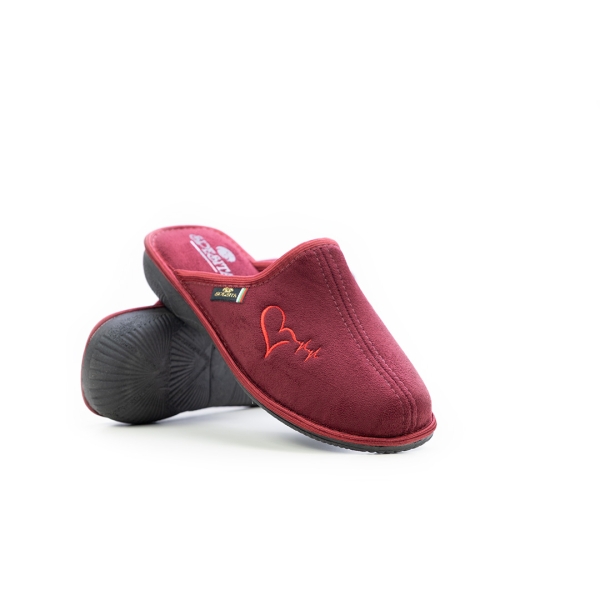 Дамски домашни пантофи бордо 24-114