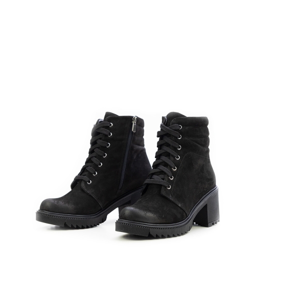 Дамски ежедневни боти от естествен набук черни 10-970-31-2094