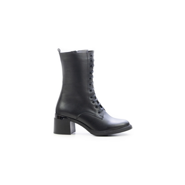 Дамски ежедневни боти от естествена кожа черни 652-13-106