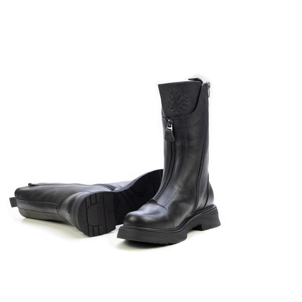 Дамски ежедневни боти от естествена кожа черни 45-26-01