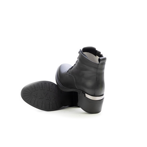 Дамски ежедневни боти от естествена кожа черни 651-13-106