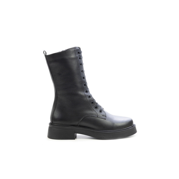 Дамски ежедневни боти от естествена кожа черни 568-13-612