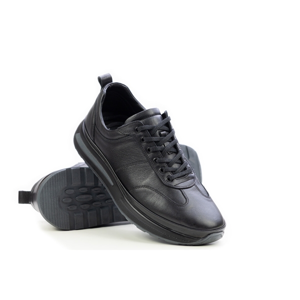 Мъжки спортни обувки от естествена кожа черни 7525