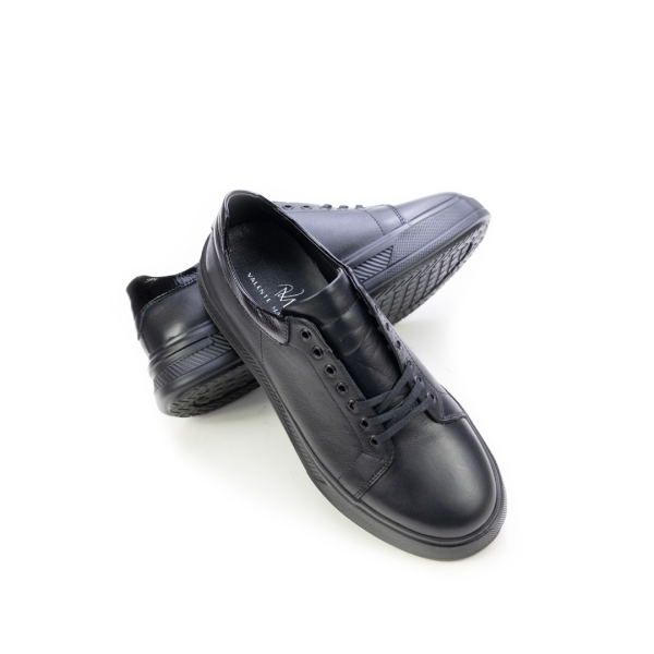 Мъжки спортни обувки от естествена кожа черни 7503-10-60