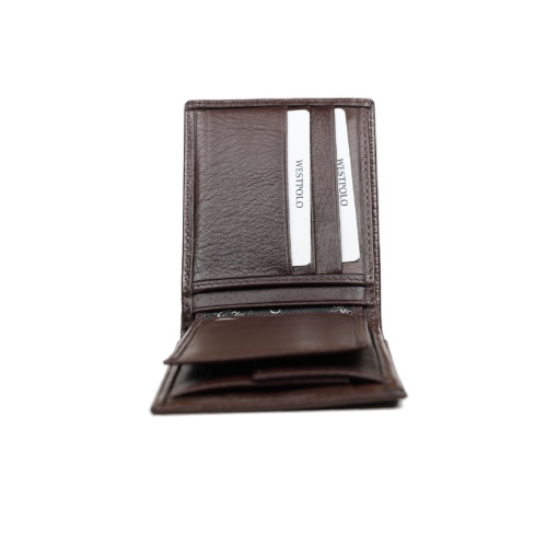 Мъжки кожен портфейл кафяв 65