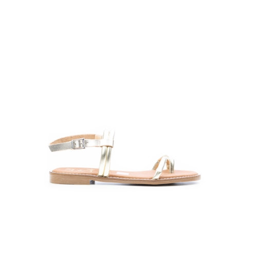 Дамски ежедневни сандали от естествена кожа в злато 5575 Oh My Sandals