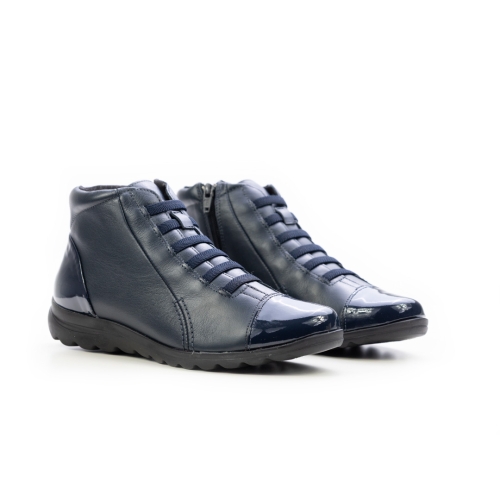 Дамски ежедневни боти от естествена кожа сини 34158 Baerchi