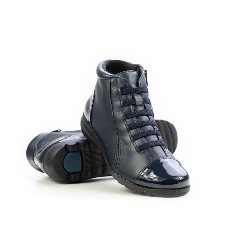 Дамски ежедневни боти от естествена кожа сини 34158 Baerchi