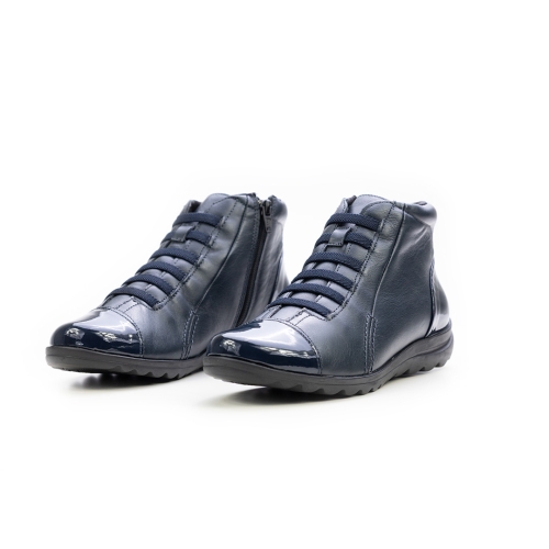 Дамски ежедневни боти от естествена кожа сини 34158 Baerchi