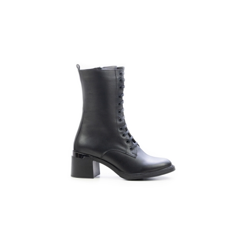 Дамски ежедневни боти от естествена кожа черни 652-13-106