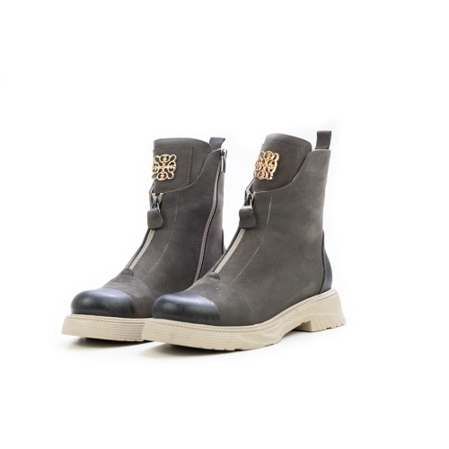 Дамски ежедневни боти от естествен набук кафяви 45-841 R-60