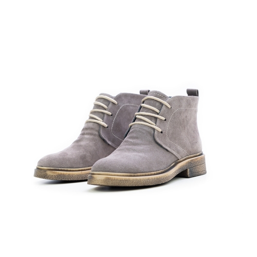 Дамски ежедневни боти от естествен велур сиви 601