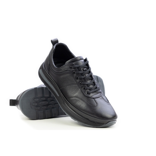 Мъжки спортни обувки от естествена кожа черни 7525