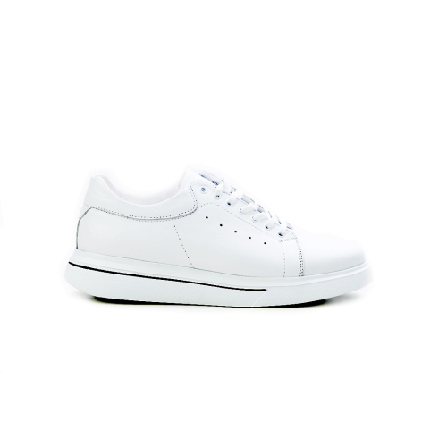 Мъжки спортни обувки от естествена кожа в бяло 5062