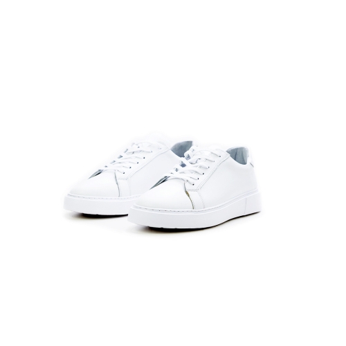 Мъжки спортни обувки от естествена кожа в бяло 1210