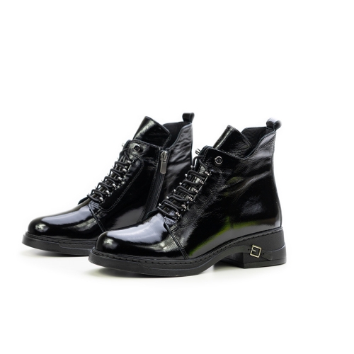 Дамски ежедневни боти от естествен лак черни B1 40-83-14