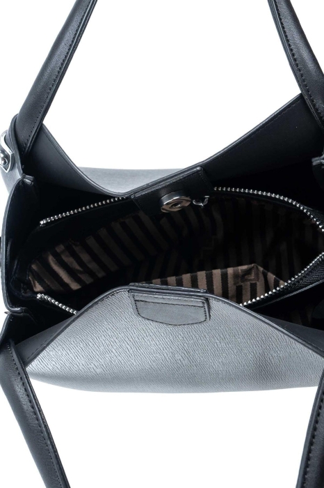 Дамска елегантна чанта черна 1254 M12 Silver&Polo