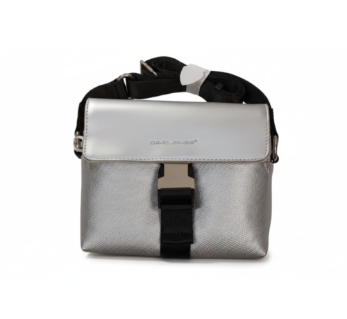 Дамска чанта през рамо сребро CM7490 David Jones
