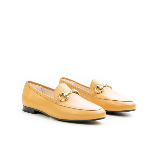 Дамски мокасини от естествена кожа камел 7105 H-02850 Patricia Miller