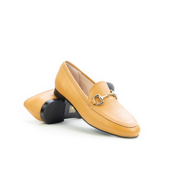 Дамски мокасини от естествена кожа камел 7105 H-02850 Patricia Miller