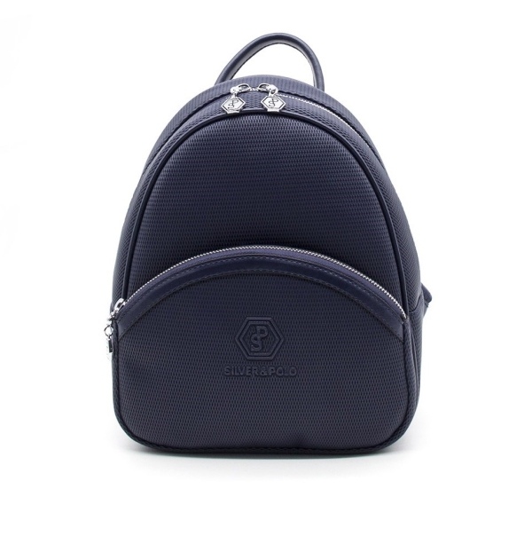 Дамска раница тъмно синя 945 M86 PETEK Silver&Polo