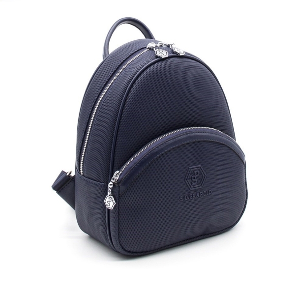 Дамска раница тъмно синя 945 M86 PETEK Silver&Polo