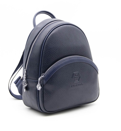 Дамска раница тъмно синя 945 M69 Marlo Soft Silver&Polo