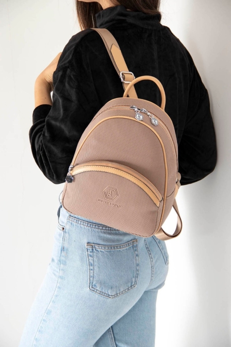 Дамска раница кум 945 M86 PETEK Silver&Polo