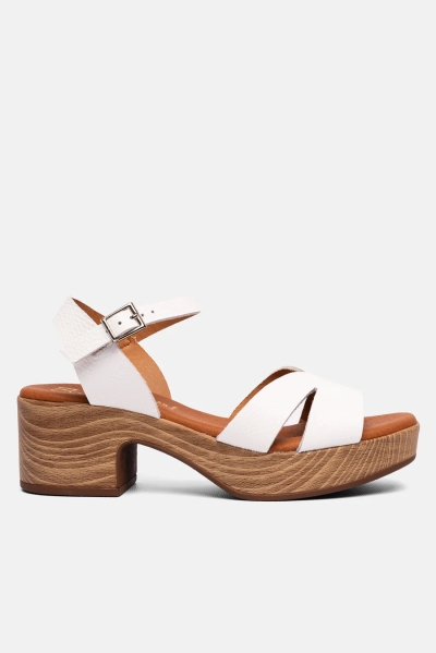 Дамски ежедневни сандали от естествена кожа в бяло 5921 Oh My Sandals