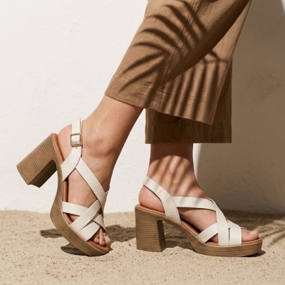 Дамски ежедневни сандали от естествена кожа бежови 5938 Oh My Sandals