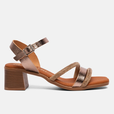 Дамски ежедневни сандали от естествена кожа в злато 5905 Oh My Sandals