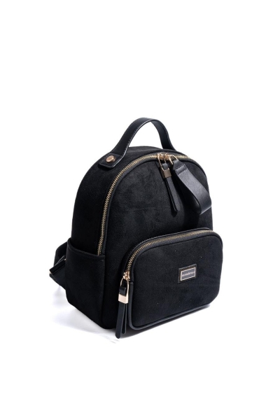 Дамска раница черна 1130 M12 Silver&Polo