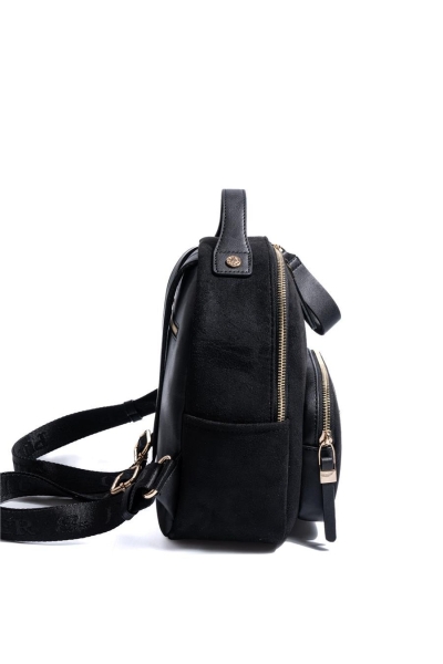 Дамска раница черна 1130 M12 Silver&Polo