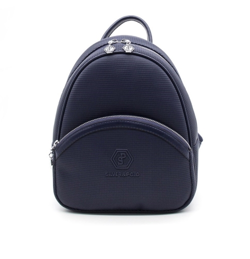 Дамска раница тъмно синя 945 M86 PETEK Silver&Polo