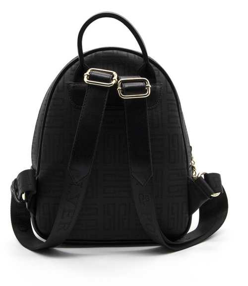 Дамска раница черна 945 M11 PP Labirent Silver&Polo